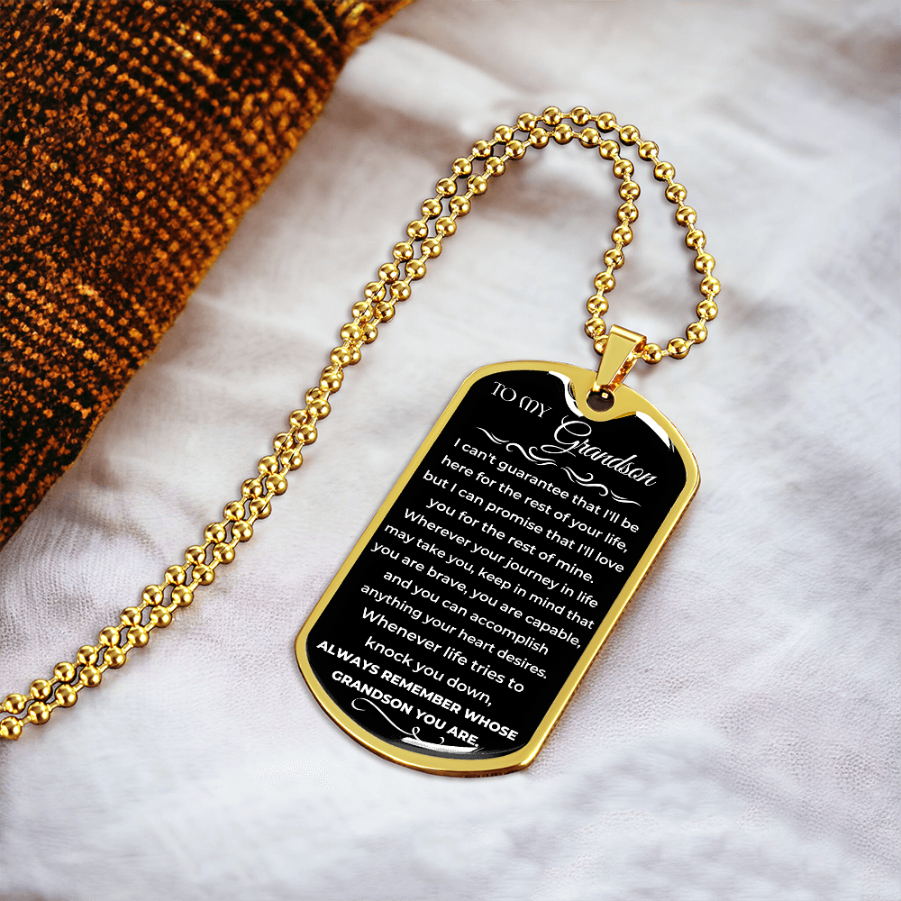 To My Grandson - Beautiful Love Tag - Gift Set - SS9V1 Jewelry ShineOn Fulfillment