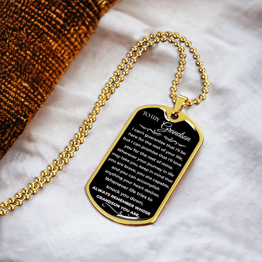 To My Grandson - Beautiful Love Tag - Gift Set - SS9V1 Jewelry ShineOn Fulfillment