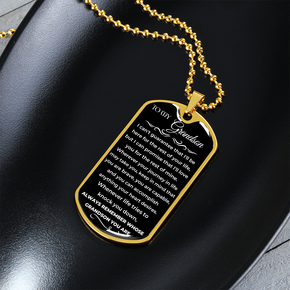 To My Grandson - Beautiful Love Tag - Gift Set - SS9V1 Jewelry ShineOn Fulfillment