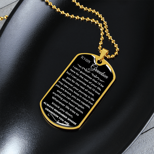To My Grandson - Beautiful Love Tag - Gift Set - SS9V1 Jewelry ShineOn Fulfillment