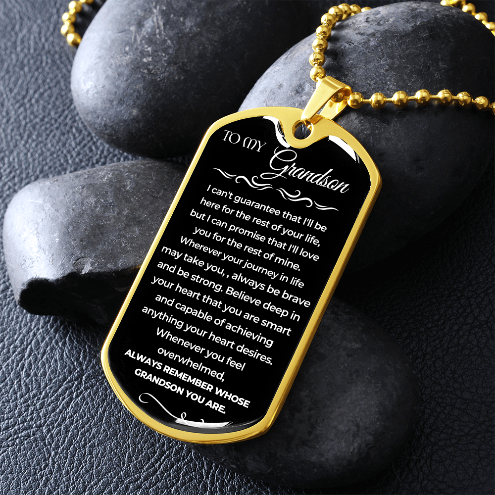 To My Grandson - Beautiful Love Tag - Gift Set - SS9V3 Jewelry ShineOn Fulfillment