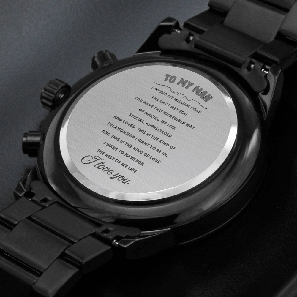 To My Man - Luxury Engraved Watch - SSTMMW8 Jewelry ShineOn Fulfillment