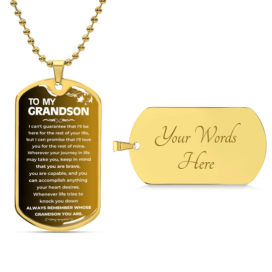 To My Grandson - Beautiful Love Tag - Gift Set - SS99v2 Jewelry ShineOn Fulfillment