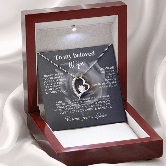 To My Beloved Wife - Forever Love Gift Set - SS52V5R Jewelry ShineOn Fulfillment