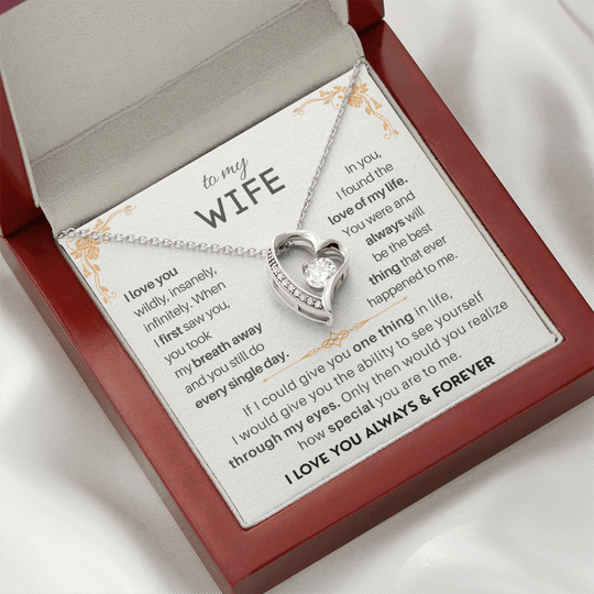 To My Wife - Forever Love Necklace Gift Set - SSW181D Jewelry ShineOn Fulfillment