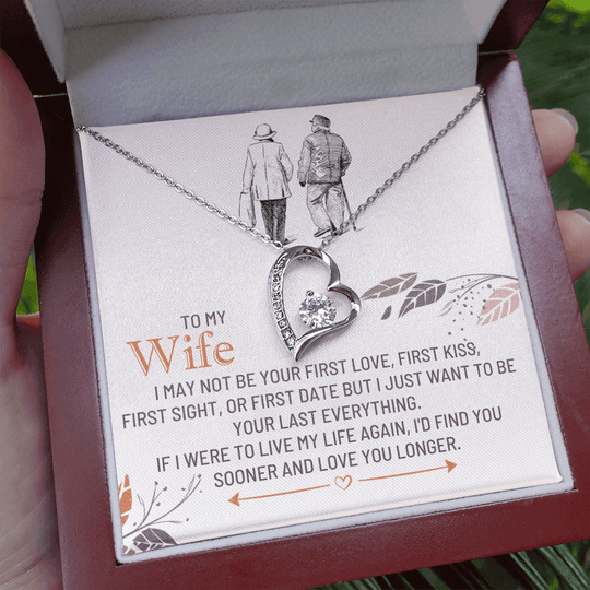 To My Wife - First Love - Forever Love Necklace Gift Set - SSW25 Jewelry ShineOn Fulfillment