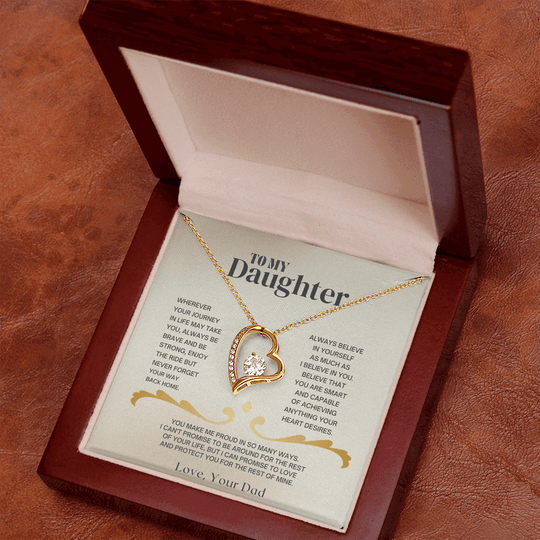 To My Daughter - Love Dad - Necklace Gift Set SS2 Jewelry ShineOn Fulfillment