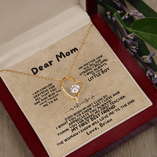 Dear Mom - From Son - Necklace Gift Set - SS368 Jewelry ShineOn Fulfillment