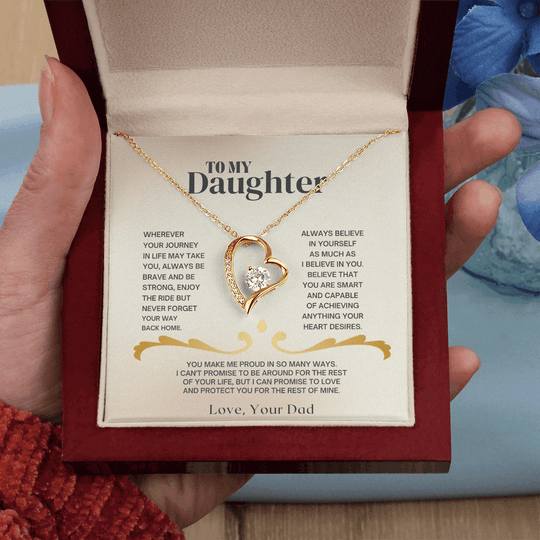 To My Daughter - Love Dad - Necklace Gift Set SS2 Jewelry ShineOn Fulfillment