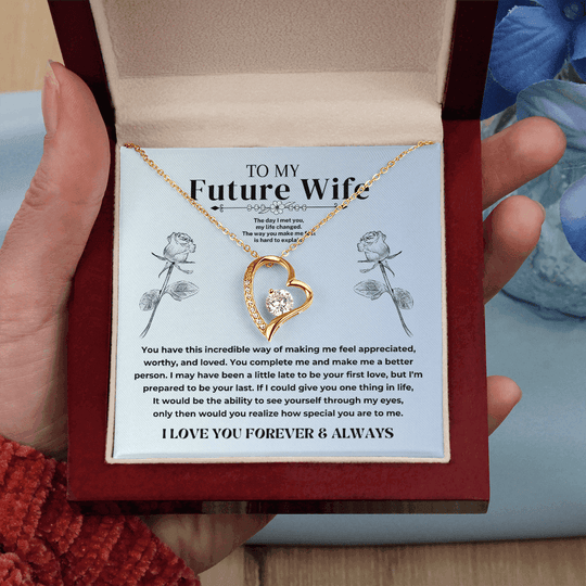 To My Future Wife - Forever Love Necklace Gift Set - S338V4 Jewelry ShineOn Fulfillment