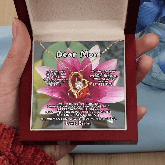 Dear Mom - From Son - Necklace Gift Set - SS368v2 Jewelry ShineOn Fulfillment