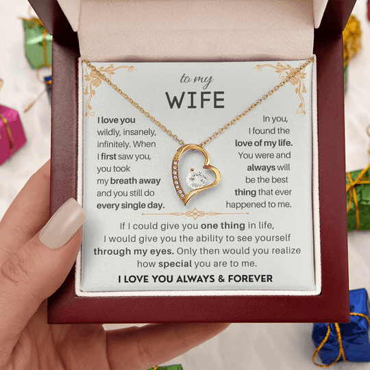 To My Wife - Forever Love Necklace Gift Set - SSW181D Jewelry ShineOn Fulfillment