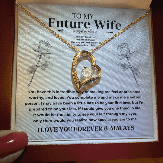 To My Future Wife - Forever Love Necklace Gift Set - S338V4 Jewelry ShineOn Fulfillment