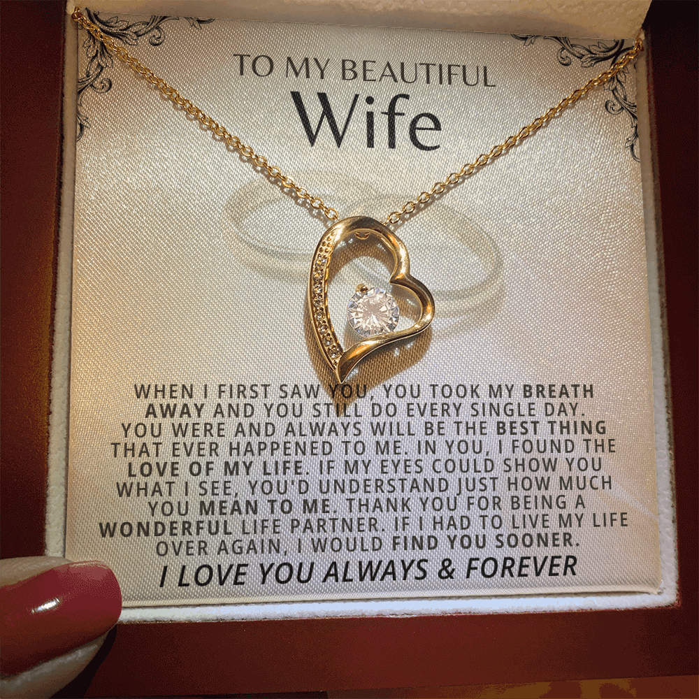 To My Beautiful Wife - Forever Love Gift Set - SS5W22V2 Jewelry ShineOn Fulfillment