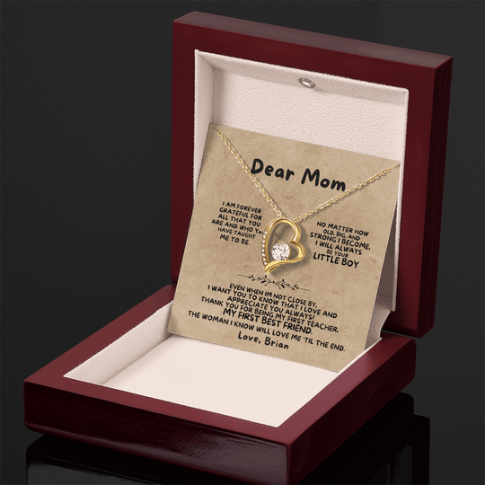 Dear Mom - From Son - Necklace Gift Set - SS368 Jewelry ShineOn Fulfillment