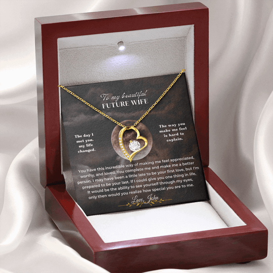 To My Beautiful Future Wife - Forever Love Necklace Gift Set - S338V2 Jewelry ShineOn Fulfillment