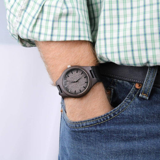 To My Dad - Premium Engraved Wood Watch - SS484 Watches ShineOn Fulfillment