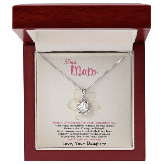 Dear Mom - Personalized Sign-Off - Beautiful Gift Set - SS422 Jewelry ShineOn Fulfillment Luxury Box w/ LED