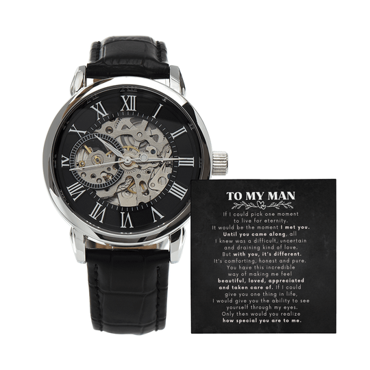 To My Man | I Met You | Personalized Watch - SSTMW5 Jewelry ShineOn Fulfillment Luxury Box w/LED