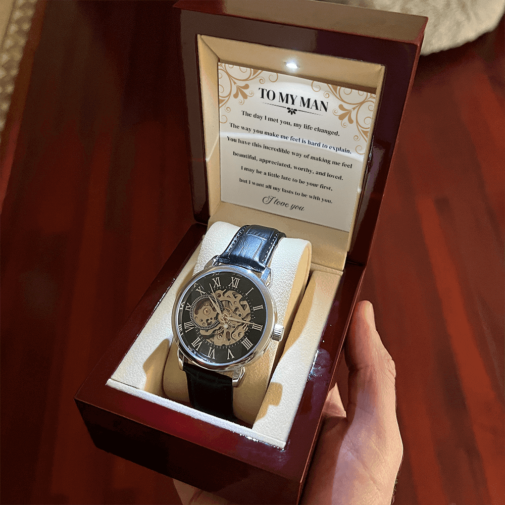 To My Man | I Love You | Personalized Watch - SSMW3 Jewelry ShineOn Fulfillment