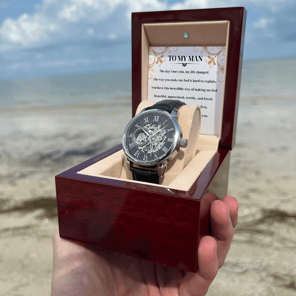 To My Man | I Love You | Personalized Watch - SSMW3 Jewelry ShineOn Fulfillment
