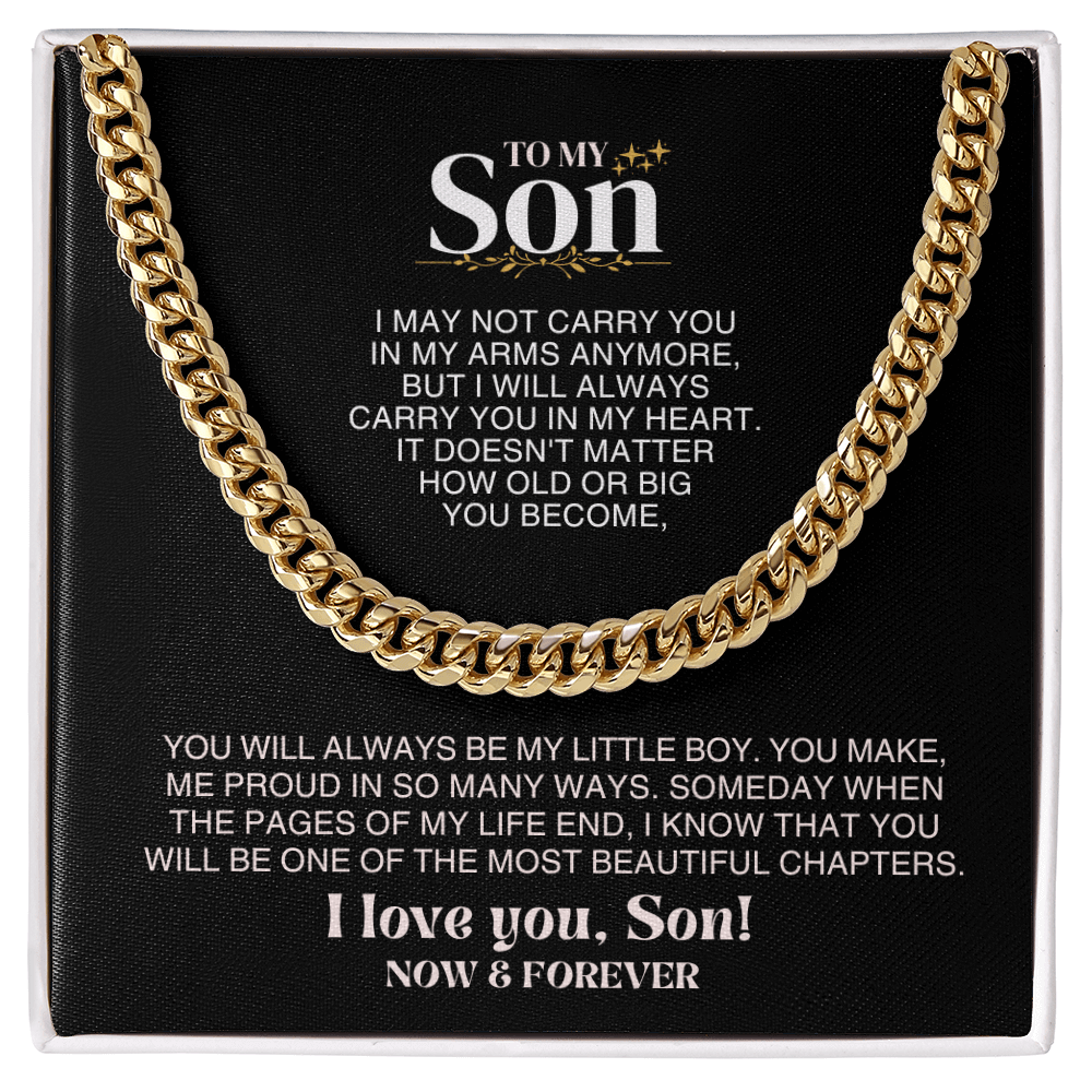 To My Son - You Make Me Proud - Gift Set - SS270 Jewelry ShineOn Fulfillment 18K Yellow Gold Finish Standard Box