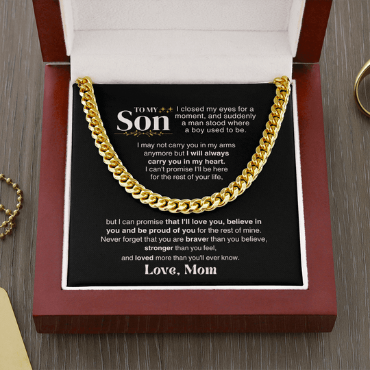 To My Son - I May Not Carry In My Arms Anymore - Gift Set - SS329v1 Jewelry ShineOn Fulfillment