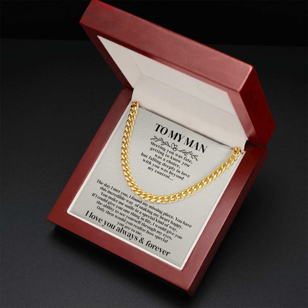 To My Man - Cuban Link Chain Gift Set - SSTMM4C Jewelry ShineOn Fulfillment