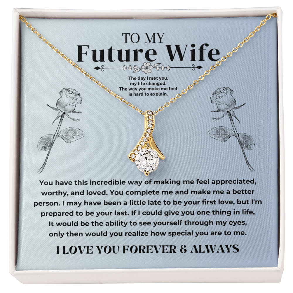 To My Future Wife - Beautiful Gift Set - SS162V4A Jewelry ShineOn Fulfillment 18K Yellow Gold Finish Standard Box