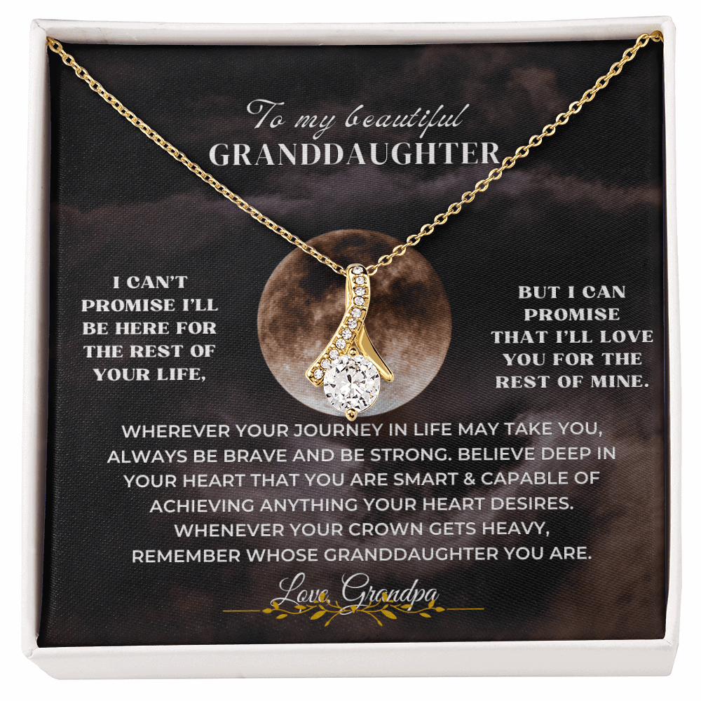 To My Beautiful Granddaughter - Personalized Gift Set - SNV1170 Jewelry ShineOn Fulfillment 18K Yellow Gold Finish Standard Box
