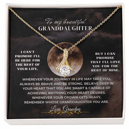 To My Beautiful Granddaughter - Personalized Gift Set - SNV1170 Jewelry ShineOn Fulfillment 18K Yellow Gold Finish Standard Box