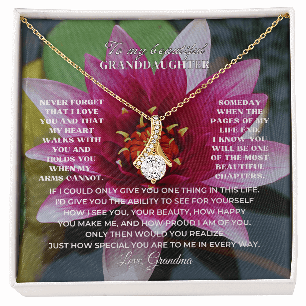 To My Beautiful Granddaughter - Personalized Gift Set - SCV4170 Jewelry ShineOn Fulfillment 18K Yellow Gold Finish Standard Box