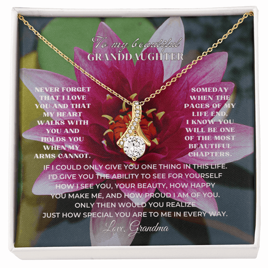 To My Beautiful Granddaughter - Personalized Gift Set - SCV4170 Jewelry ShineOn Fulfillment 18K Yellow Gold Finish Standard Box