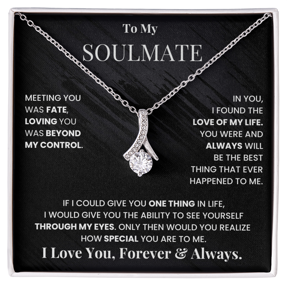 To My Soulmate - Alluring Beauty Gift Set - SSM3 Jewelry ShineOn Fulfillment 14k White Gold Finish Standard Box
