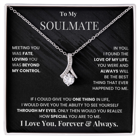 To My Soulmate - Alluring Beauty Gift Set - SSM3 Jewelry ShineOn Fulfillment 14k White Gold Finish Standard Box