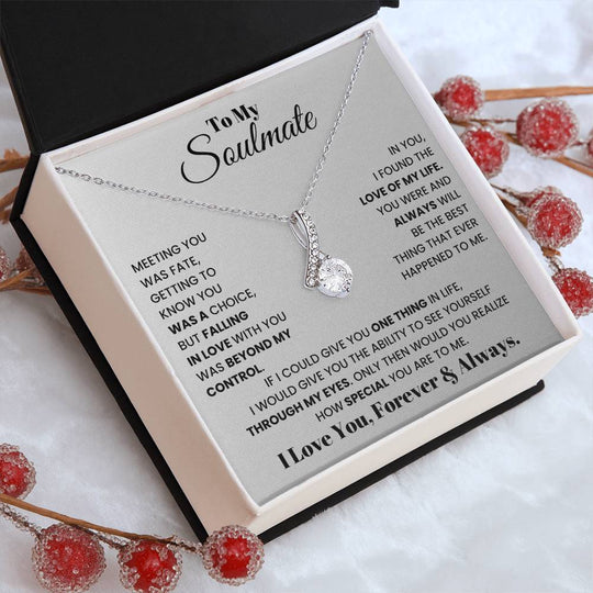 To My Soulmate - Alluring Beauty Gift Set - SSM1 Jewelry ShineOn Fulfillment 14k White Gold Finish Standard Box