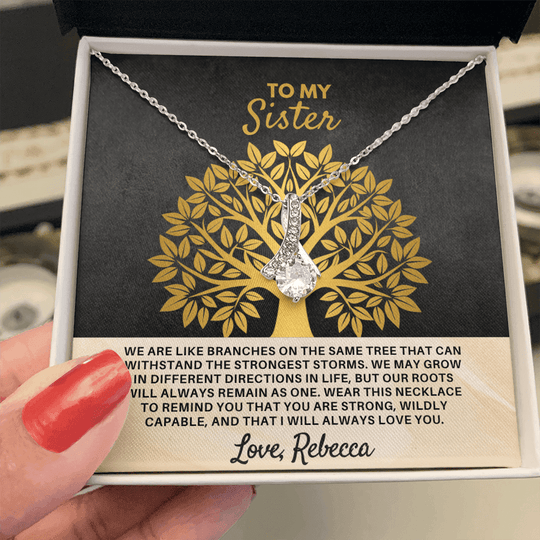 To My Sister - Personalized Gift Set - SSS3V2 Jewelry ShineOn Fulfillment