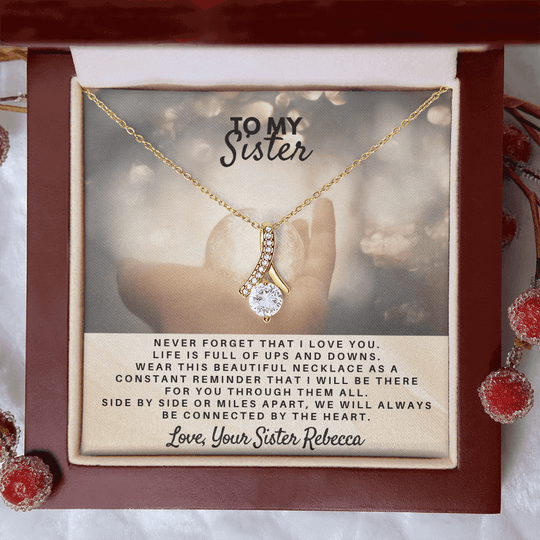 To My Sister - Personalized Gift Set - SS5V1 Jewelry ShineOn Fulfillment