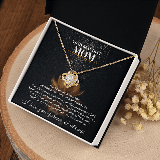 To My Mom - Twists & Turns Gift Set - SS115V2 Jewelry ShineOn Fulfillment 18K Yellow Gold Finish Standard Box