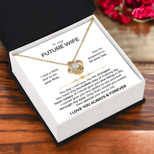 To My Future Wife - Love Knot Gift Set - SS50V7 Jewelry ShineOn Fulfillment