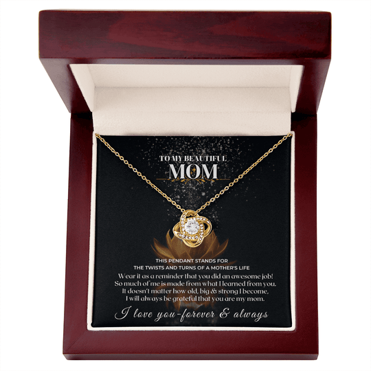 To My Mom - Twists & Turns Gift Set - SS115V2 Jewelry ShineOn Fulfillment 18K Yellow Gold Finish Luxury Box