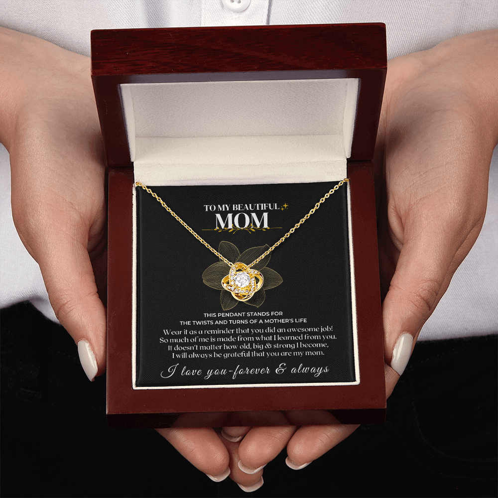 To My Mom - Twists & Turns Gift Set - SS115 Jewelry ShineOn Fulfillment 18K Yellow Gold Finish Luxury Box