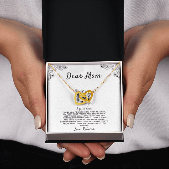 Dear Mom - I Get It Now - Personalized Sign Off - Gift Set - SS419 Jewelry ShineOn Fulfillment