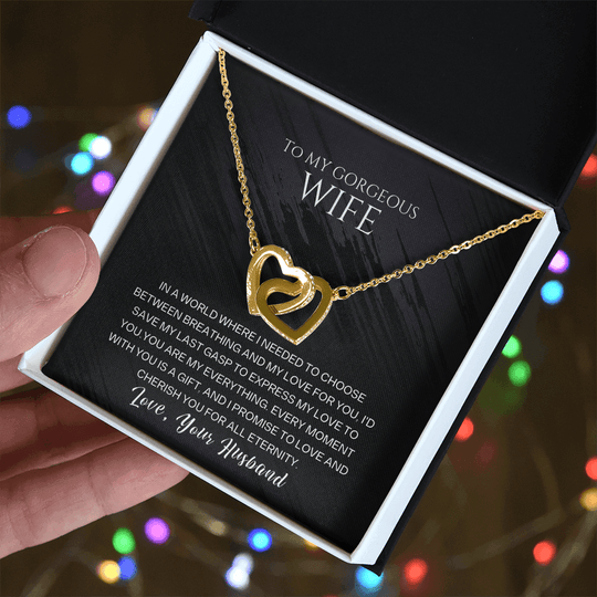 To My Gorgeous Wife - Forever Linked Hearts Gift Set - SSW23 Jewelry ShineOn Fulfillment