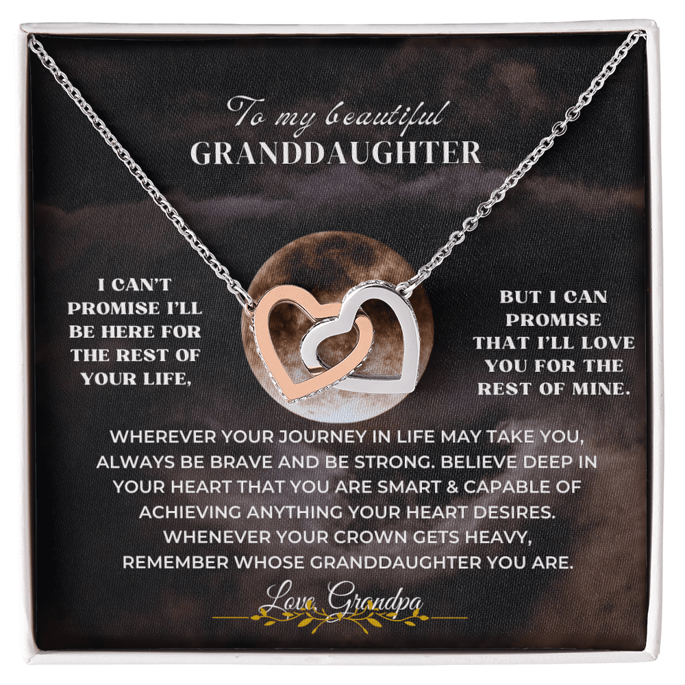 To My Granddaughter - Personalized Beautiful Gift Set - SS1V17V7 Jewelry ShineOn Fulfillment 14k White Gold Finish Standard Box