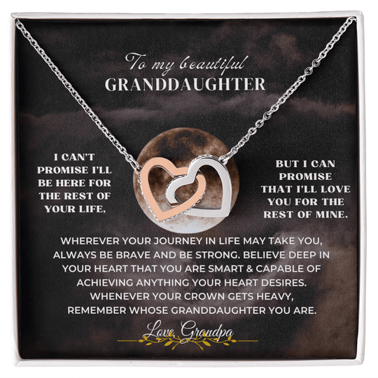 To My Granddaughter - Personalized Beautiful Gift Set - SS1V17V7 Jewelry ShineOn Fulfillment 14k White Gold Finish Standard Box