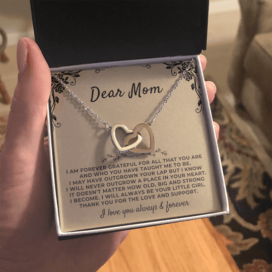 To My Mom - From Daughter - Forever Linked Hearts Gift Set - SS41v1 Jewelry ShineOn Fulfillment