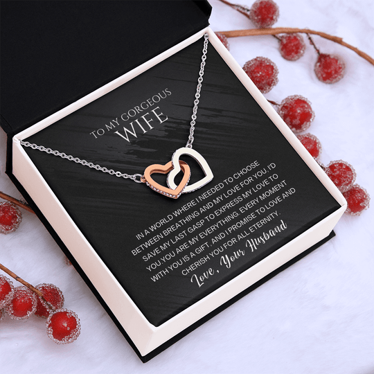 To My Gorgeous Wife - Forever Linked Hearts Gift Set - SSW23 Jewelry ShineOn Fulfillment