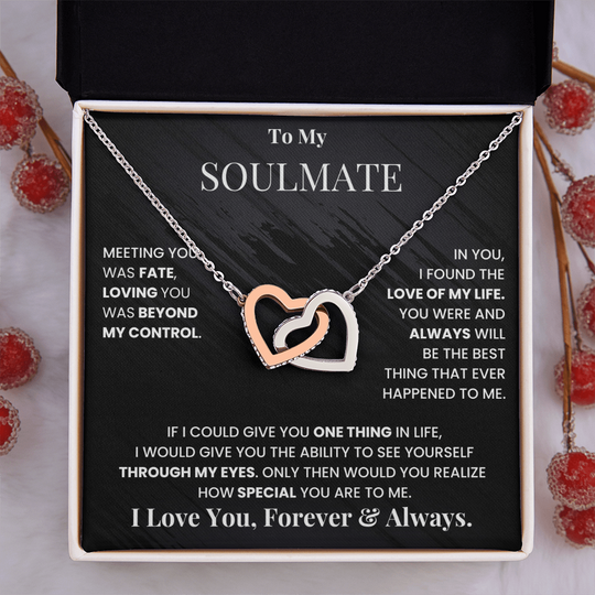 To My Soulmate - Intertwined Hearts Beautiful Gift Set - SSM3 Jewelry ShineOn Fulfillment