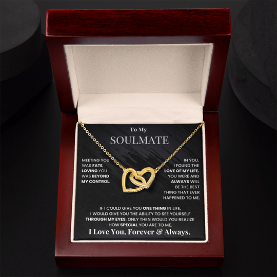 To My Soulmate - Intertwined Hearts Beautiful Gift Set - SSM3 Jewelry ShineOn Fulfillment